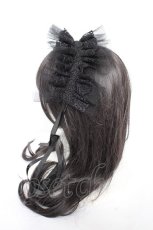 画像2: MR corset / チュールレースヘッドドレス  黒 Y-26-10-06-016-GO-AC-SZ-ZY (2)