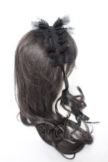 画像3: MR corset / チュールレースヘッドドレス  黒 Y-26-10-06-016-GO-AC-SZ-ZY (3)