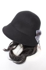 画像3: m petit by misako / AM*NIリボンメトロハット  中黒 Y-26-10-06-007-LO-AC-SZ-ZY (3)