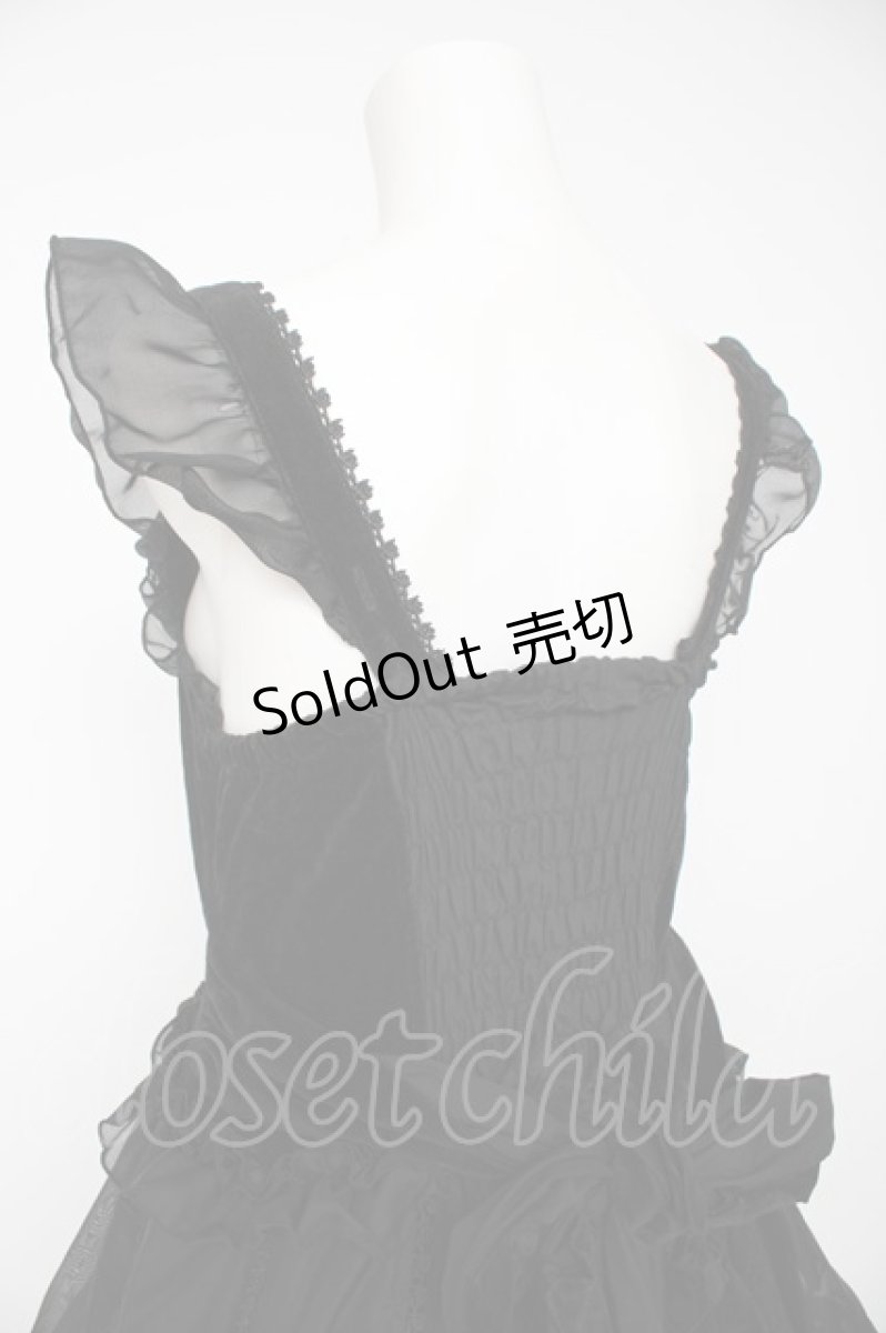 画像5: FRILL / リボンと刺繍のワンピース  黒 Y-26-10-07-024-HN-OP-SZ-ZY (5)