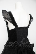 画像5: FRILL / リボンと刺繍のワンピース  黒 Y-26-10-07-024-HN-OP-SZ-ZY (5)