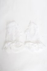 画像1: ATELIER PIERROT / レースグローブ　ショート丈　指ぬき  白 Y-26-10-07-005-EL-ZA-SZ-ZY (1)