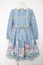 画像1: Angelic Pretty / Charlotte's Bearワンピース(2016年)  ブルー Y-26-10-07-039-AP-OP-SZ-ZY (1)