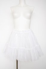 画像1: metamorphose / オーガンジーソフトパニエ  白 Y-26-10-07-044-ME-SK-SZ-ZY (1)