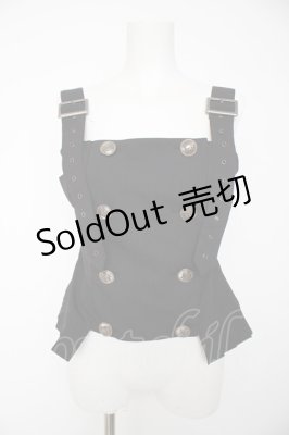Preview of ベルトダブルボタンビスチェ  黒