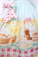 画像4: BABY,THE STARS SHINE BRIGHT / Bee My Sweet Honey柄ハートヨークジャンパースカート  ミント Y-26-10-07-021-BA-OP-SZ-ZY (4)