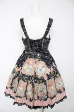 画像2: Angelic Pretty / Wonder Gallery肩リボンジャンパースカートSet(2016年)  クロ Y-26-10-07-022-AP-OP-SZ-ZY (2)