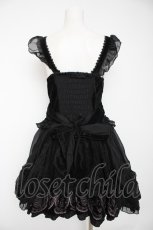 画像2: FRILL / リボンと刺繍のワンピース  黒 Y-26-10-07-024-HN-OP-SZ-ZY (2)