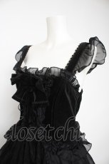 画像3: FRILL / リボンと刺繍のワンピース  黒 Y-26-10-07-024-HN-OP-SZ-ZY (3)