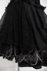 画像4: FRILL / リボンと刺繍のワンピース  黒 Y-26-10-07-024-HN-OP-SZ-ZY (4)