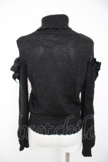 画像2: axes femme POETIQUE / ラメニットオフショルハイネックニット M 黒 Y-26-10-09-039-AX-TO-SZ-ZY (2)