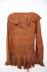 画像2: axes femme NOSTALGIE / ラッフルカーディガン  オレンジ Y-26-10-09-047-AX-TO-AS-ZY (2)