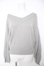 画像1: F&A / バックレースアップVネックニットプルオーバー S グレー Y-26-10-09-048-CA-TO-SZ-ZY (1)