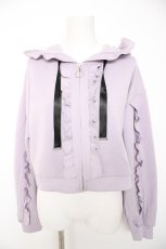 画像1: axes femme / フリルデザインジップパーカー  ラベンダー Y-26-10-09-050-AX-TO-SZ-ZY (1)