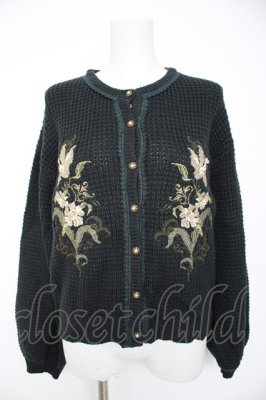 Preview of アールヌーヴォー刺繍カーデ  グリーン