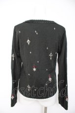 画像2: axes femme / オーナメント刺繍ニットカーディガン M グリーン Y-26-10-09-052-AX-TO-SZ-ZY (2)