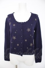 画像1: BABY,THE STARS SHINE BRIGHT / 雪の結晶刺繍カーディガン  紺 Y-26-10-09-053-BA-TO-SZ-ZY (1)