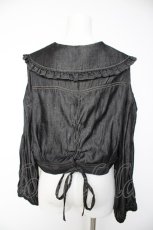 画像2: axes femme POETIQUE / ビッグ襟ショートブルゾン M 黒 Y-26-10-09-066-AX-JA-SZ-ZY (2)