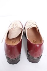 画像3: PINK HOUSE / パンチングコンビシューズ M ワイン×生成り Y-26-10-09-007-LO-SH-SZ-ZY (3)