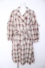 画像1: axes femme /カシュクール襟ワンピース M ベージュ Y-26-10-09-093-AX-OP-SZ-ZY (1)