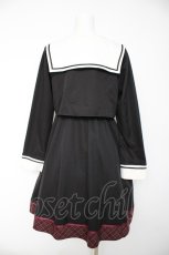 画像2: Amavel / School Check Setup風セーラーワンピース F 黒 Y-26-10-09-104-CA-OP-SZ-ZY (2)
