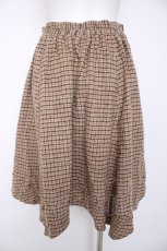 画像2: axes femme / 千鳥イレヘムスカート M キャメル Y-26-10-09-125-AX-SK-SZ-ZY (2)