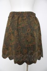 画像2: axes femme / ゴブランスカラップスカート M カーキ Y-26-10-09-128-AX-SK-SZ-ZY (2)