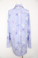 画像2: LISTEN FLAVOR / 危険なモルフォ総柄シャツ F ラベンダー Y-26-10-09-011-PU-BL-SZ-ZY (2)