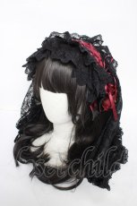 画像1: ALICE and the PIRATES / Memoire de Rose ヴェールカチューシャ  ボルドー×黒 Y-26-10-09-003-PA-AC-SZ-ZY (1)