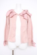 画像1: PINK HOUSE / ビッグリボンモチーフカーディガン F ピンク Y-26-10-10-034-LO-TO-SZ-ZY (1)