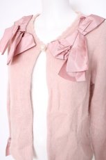 画像3: PINK HOUSE / ビッグリボンモチーフカーディガン F ピンク Y-26-10-10-034-LO-TO-SZ-ZY (3)