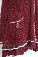 画像3: axes femme / バックデザインリボン付カーデ  ワイン Y-26-10-10-036-AX-TO-SZ-ZY (3)