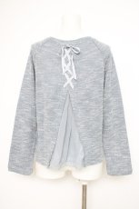 画像2: axes femme / 後ろ編み上げトップス  サックス Y-26-10-10-040-AX-TO-SZ-ZY (2)