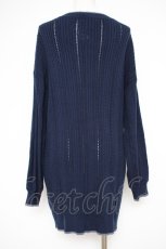 画像2: axes femme / 花刺繍ロングニットカーデ F 紺 Y-26-10-10-051-AX-TO-SZ-ZY (2)