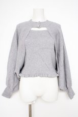 画像1: axes femme / ニットタンク×2WAYニット  グレー Y-26-10-10-052-AX-TO-AS-ZY (1)