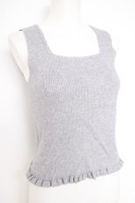 画像4: axes femme / ニットタンク×2WAYニット  グレー Y-26-10-10-052-AX-TO-AS-ZY (4)