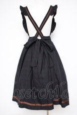 画像2: axes femme POETIQUE / ティータイム刺繍吊りスカート  紺 Y-26-10-10-066-AX-SK-SZ-ZY (2)
