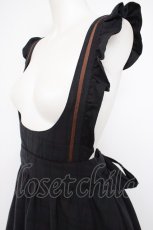 画像3: axes femme POETIQUE / ティータイム刺繍吊りスカート  紺 Y-26-10-10-066-AX-SK-SZ-ZY (3)