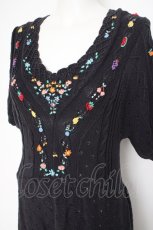 画像3: Franche Lippee / フルーツ刺繍ニットワンピース M 紺 Y-26-10-10-070-LO-OP-SZ-ZY (3)