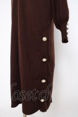 画像3: axes femme / サイド開きニットワンピース  茶 Y-26-10-10-074-AX-OP-SZ-ZY (3)