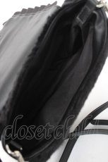 画像3: NOEMIE / お嬢さんビジューリボンフリルフラップショルダーファーバッグ  黒 Y-26-10-10-012-LO-BG-SZ-ZY (3)