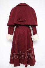画像2: Kurumi Collaboration / ノエル・ド・メモワール ケープ M 濃赤 Y-26-10-10-095-LO-TO-SZ-ZY (2)