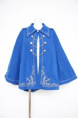 画像1: To Alice / 刺繍ケープコート  青 Y-26-10-10-096-LO-JA-SZ-ZY (1)