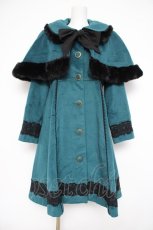 画像1: axes femme kawaii / ケープ付きバッスルコート  グリーン Y-26-10-10-097-AX-CO-SZ-ZY (1)