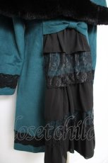 画像3: axes femme kawaii / ケープ付きバッスルコート  グリーン Y-26-10-10-097-AX-CO-SZ-ZY (3)