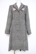 画像1: axes femme POETIQUE / 刺繍フィッシュテールコート M 黒 Y-26-10-10-099-AX-CO-SZ-ZY (1)