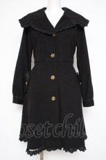 画像1: axes femme / ビッグ襟ワンピコート M 黒 Y-26-10-10-102-AX-CO-SZ-ZY (1)