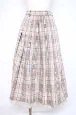 画像1: axes femme / チェック柄プリーツスカート F ベージュ Y-26-10-10-104-AX-SK-SZ-ZY (1)