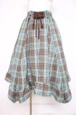 画像1: axes femme / タータンチェックイレヘムスカート F ミント Y-26-10-10-106-AX-SK-SZ-ZY (1)