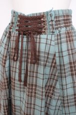 画像3: axes femme / タータンチェックイレヘムスカート F ミント Y-26-10-10-106-AX-SK-SZ-ZY (3)